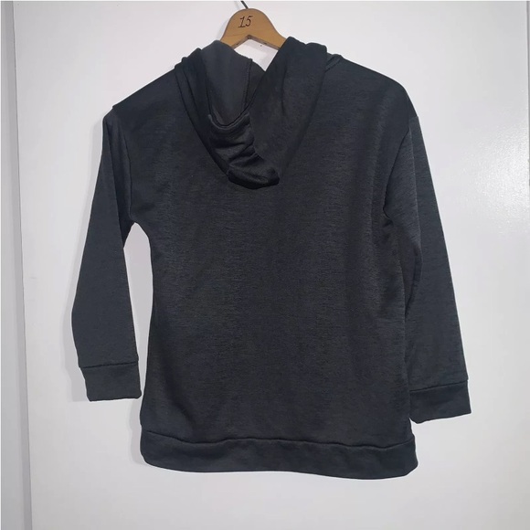 Adidas Sweater Girls Large Gray Hoodie Pullover Outdoors Training Youth - Picture 2 of 3
